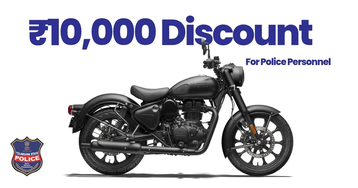 Royal Enfield huge discount to police department